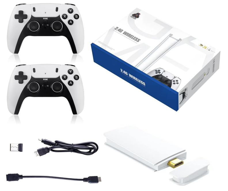 Drumstone (𝗦𝗽𝗲𝗰𝗶𝗮𝗹 𝟭𝟬 𝗬𝗲𝗮𝗿𝘀 𝗪𝗮𝗿𝗿𝗮𝗻𝘁𝘆) M15 Retro Game Stick Console with 20,000+ Games, Dual 2.4G Wireless Controllers, HDMI Plug & Play TV Gaming, Easy Setup, Fun & Perfect Gift - Image 3