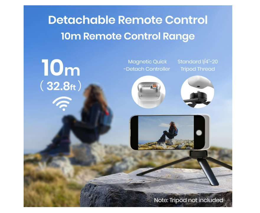 Magnetic Phone Camera Grip, Smartphone Shooting Holder Selfie Handle Snap with Wireless Shutter Button Remote for iPhone 16 15 14 13 12 Pro Max Android Cellphone Vlog Video Photography(White) - Image 4