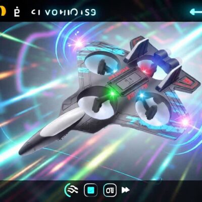 RC Airplane Easy to Fly Stable Jet Fighter Toys for Kids RC Airplane Fighter Jet with Light, 360° Flip Fighter Jet Toys