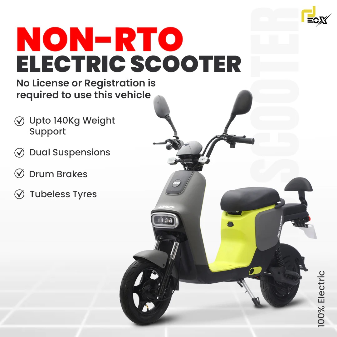 EOX OKO Electric Commuter Scooter – 50–60 km Range, 25 km/h, Portable 48V Lithium Battery - Image 4