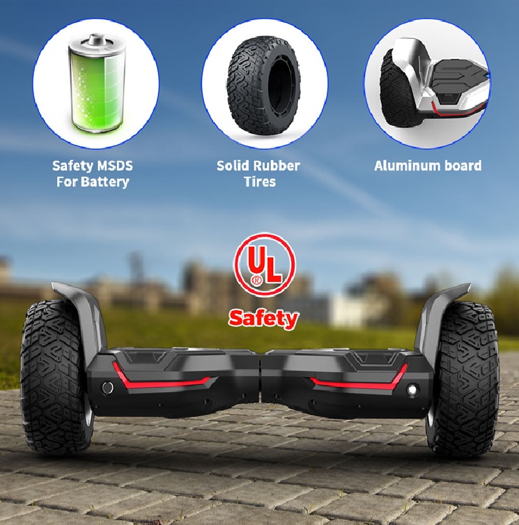 G2 Warrior (Black) 8.5 Inch All Terrain Off Road Hoverboard With APP, Bluetooth (UL Certified) - Image 8
